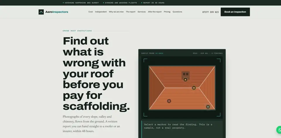 aeroinspectors.io home page