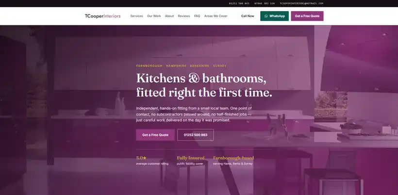 tcooperinteriors.co.uk home page